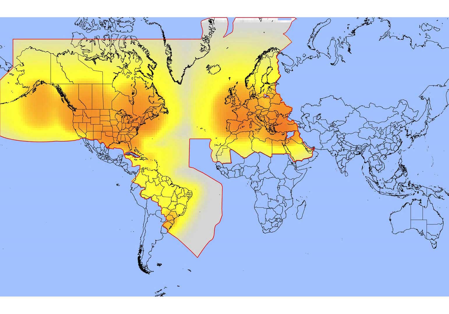 Globalstar Prepaid Dekkingsgebied